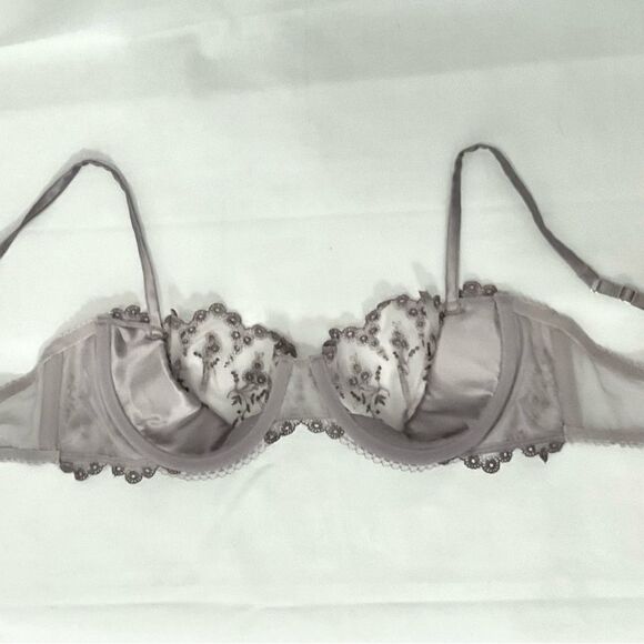 Victoria’s Secret unlined Demi bra & panty set Sz 36B & Small Balconette Thong - Picture 6 of 13
